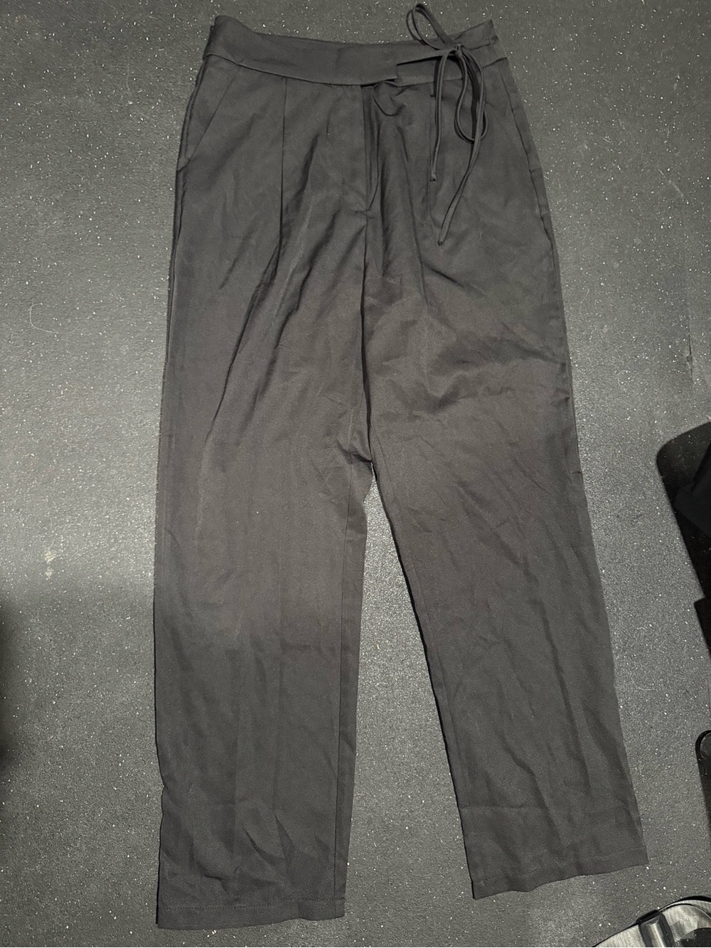 SHEIN Black Drawstring Waist Chinos